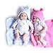 Pompon Realistic Baby Doll 16 Inch Real Life like Baby Dolls Reborn Baby Dolls Twins Dolls Realistic Newborn Dolls Girl and Boy 2 Pieces Dolls