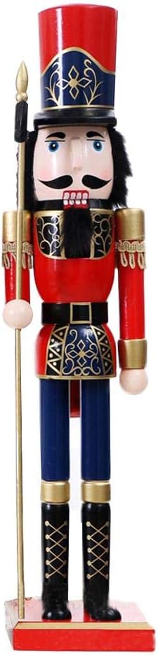 Xiangpian183 60 cm Tall Wooden Soldier Nutcracker on Stand Nutcracker Soldie for Office Home Christmas