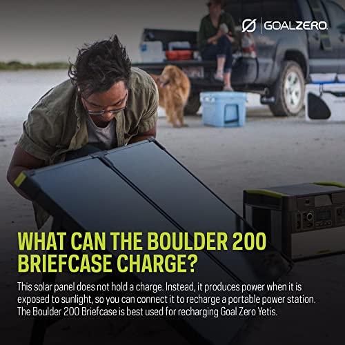 Goal Zero Boulder 200 Briefcase, 200Watt Monocrystalline Solar Panel with Kickstand, Portable