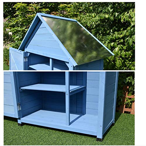 AIOEJP Aufbewahrungsbox Gartenschrank Holz Garden Shed Storage Shed Box 5-lagiger Werkzeugschrank mit Verriegelung… – Bild 6