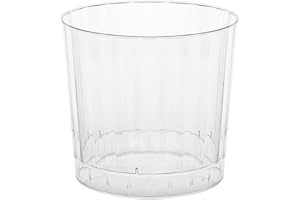 Party Essentials Deluxe/Elegance Hard Plastic 9-Ounce Party Cups/Old Fashioned Tumblers, 80-Count, Clear