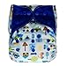 EcoAble Baby Charcoal Bamboo All-In-One AIO Cloth Diaper w/ Pocket, Size 10-35Lb (Cars)