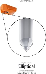 Audio-Technica VMN95EN VM95 Elliptical Nude Stylus Orange Replacement view 2