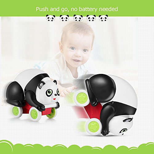 oakome Mieutoy Pull Back Car Toys,Friction Powered Soft Animal Push and Go Vehicles Toys for 2 Years Old Boys Girls and Toddlers (Panda)