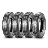 MaxAuto Set of 4 Premium Radial Trailer Tires ST 205/75R15 205 75R15 8PR/Load Range D 107/102L