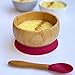 bamboo bamboo ® Suction Bowl for Baby – Bamboo Baby Bowl and Spoon Set with Removable Silicone Suction Cup for Kids | 11.8oz | Non-Toxic | Cool to The Touch | Ideal for Baby-Led Weaning (Cherry)