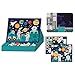 Petit Collage Outer Space Play Scene Mix and Match Magnetic Pieces, Ages 3+, 2 Scenes and 54 Pieces
