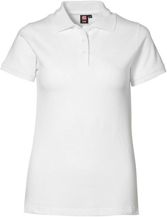 ID Womens/Ladies Stretch Pique Fitted Short Sleeve Polo Shirt (XL
