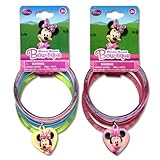 Disney MB3B Minnie Mouse Bowtique Glitter Bangle Bracelets with Plastic Charm