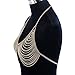 Bikini Bralette Chain Women Golden Tassel Harness Necklace