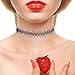 Mudder Choker Stretch Gothic Tattoo Choker Henna Necklace Elastic Choker Necklace Set for Women and girls, 12 Pieces