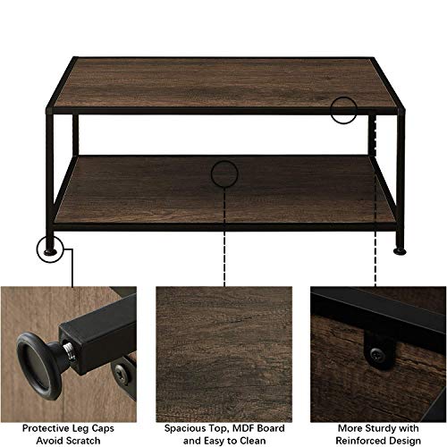 GreenForest-Coffee-Table-Industrial-Metal-Frame-for-Living-Room-Easy-to-InstallRustic-Walnut