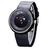 Gets Men Classic Watches Leather Strap Simple Dial Date Calendar Analogue Display Wrist Watch