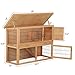 Yaheetech Wooden Rabbit Hutch Coop House,48 x 19 x 33.6'' (LxWxH)