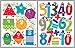 Numbers & Shapes Learning Wall Decals for Kids - Educational Math Classroom Stickers [>30 Cute Art clings] with Free Bird Gift!