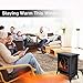 Infrared Space Heater - Electric Fireplace Heater with 3D Flame Effect, 2 Heat Modes, 1500W Ultra Strong Power, Adjustable Flame Brightness, Overheat Protection, Free Standing Fireplace Stove Heater