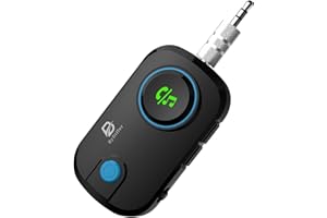 ByDiffer Dual Link Bluetooth 5.0 Audio Transmitter Receiver Sharing for up 2 Headphones, 3 in 1 Aptx Low Latency Wireless Adapter Splitter for TV Airplane Car Home Stereo System