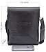 Marco Zarini Crossbody Bag For Men Eco Leather Briefcase Shoulder Bag Messenger Bag For iPad Mini (Black)