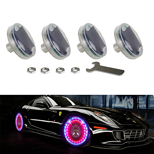Leadtops car auto waterproof solar energy wheel light lamp decora…
