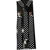 YING LAN Kids Men and Women Adjustable Elastic Dot Printing Suspender