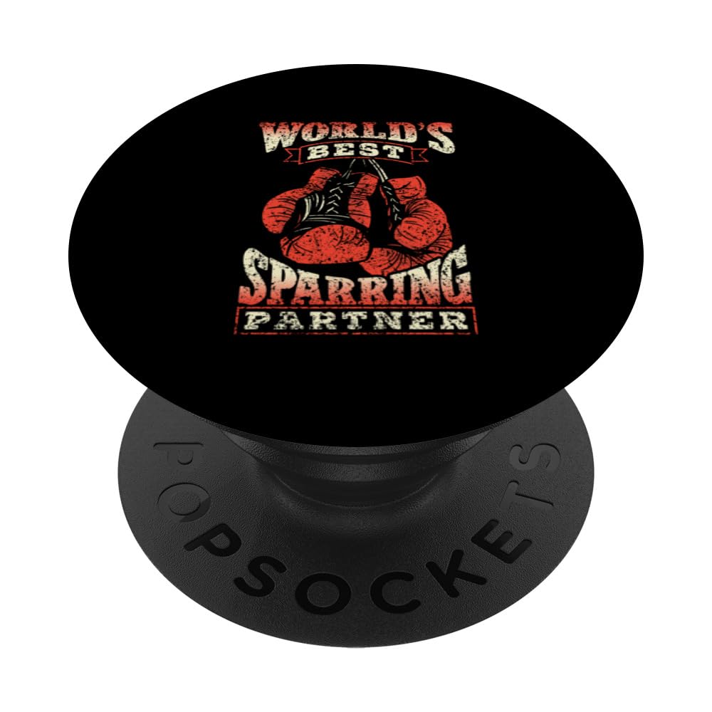 World's Best Sparring Partner Coaching Boxing Boxer Sparring PopSockets Swappable PopGrip