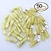 Glarks 50pcs 12-10 Gauge Fully Insulated Female Male Spade Nylon Heat Shrink Waterproof Quick Disconnect Electrical Insulated Crimp Terminals Connectors Assortment Kit