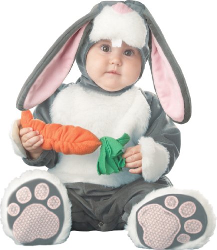 Grey, White and Pink Baby Bunny Costume for Easter