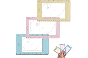 DELORIGIN 3 Sizes Photo Composition View Finder Tool Portable Golden Spiral Viewfinder Acrylic View Finder Rule for Photograp