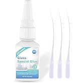 Viomis Glass Glue, 30g, Instant Strong Bond for Glass, Acrylic, Waterproof, Dries Clear, Quick Curing, Ideal for Craft, Jewelry, Rhinestone, Crystal, Mirror, Glasses