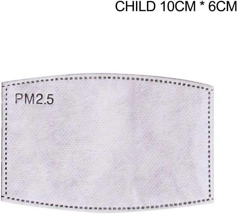 MEISI Children PM2.5 Mask Filter Cartridge,Anti Haze Dustproof Square Arc Active Carbon Filter Cartridge for PM2.5 Mask(Kids Size)