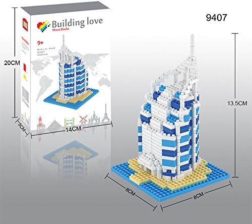 Micro Blocks,Burj Al Arab, Parent-child Games Building Blocks Children's Educational Toys