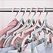 YOUOWO 4 PCS Portable Folding Clothes Hangers with 8 Hanger Clips for Scarves Suits Trousers Pants Shirts Socks Underwear for Travel Home (Blue Green Pink Beige)