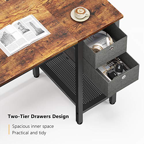 Cubiker LShaped Computer Desk, Gaming Corner Desk with NonWoven