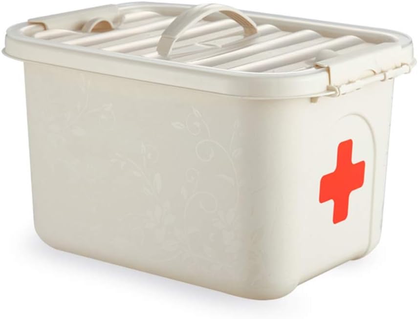 First aid kit LCSHAN Family Multi-layer Medicine Box Plastic Folding Large Storage Box Portable (color : B)