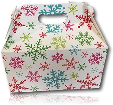 Limited Edition Christmas Holiday Gift Package by AtHomePlus (34 Count) --Perfect Present for Family, Friends, or Office!! (Bright Snowflakes)