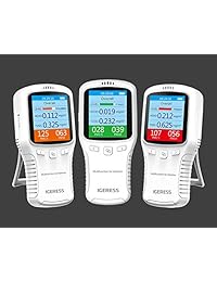 Monitor de calidad de aire interior para detectar formaldehído (HCHO) TVOC PM2.5 con precisión y la pantalla LCD de color, detector de calidad del aire inteligente