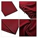 MISSKY Women Sexy V-Neck 3 4 Sleeve Slimming Tunic Fit and Flare Waist Crossover Business Casual Flare Dress Wine M