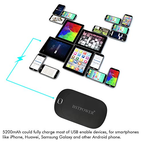 BSTPOWER Hand Warmers Reusable Rechargeable Hand Warmer 5200 mAh Power Bank USB Hand Warmer Electric Pocket Warmers for Skiing Golfing Climbing Hiking Women Men Winter Gift (Black)