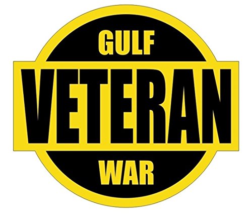 1-Pc Defectless Popular Gulf War Veteran Car Stickers Sign Navy Decor Army Forces Marines Label Size 2" x 2-1/4" Color Black and Yellow