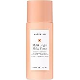 Naturium Multi-Bright Milky Toner, Exfoliating Skincare for Face with Azelaic Acid, 120 mL / 4 fl oz