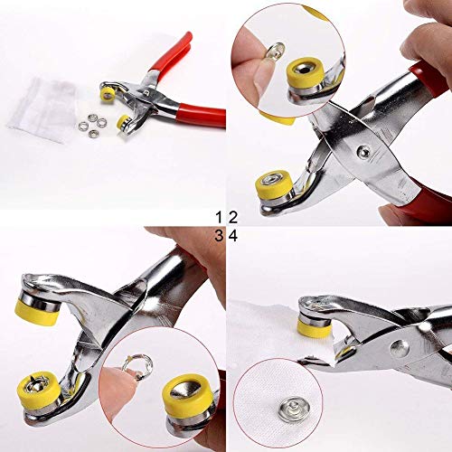 Snap Fastener Kit Tool 200 Pcs with Plier
