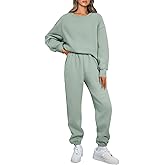 AUTOMET Womens 2 Piece Outfits Sweatsuit Lounge Sets Oversized Sweatshirt Baggy Sweatpants Fall Fashion with Pockets