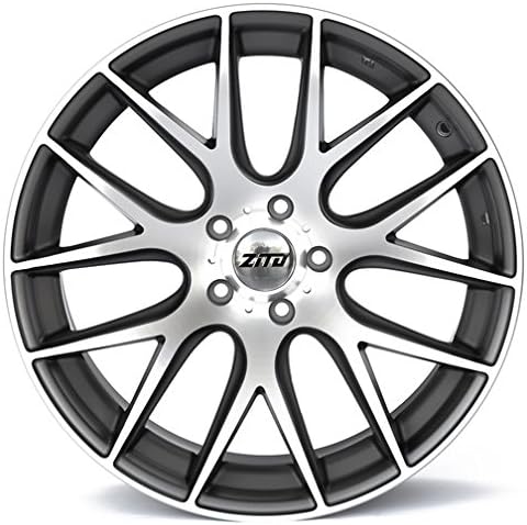 20" Inch Staggered Zito ZS01 Matte Graphite Machine Face Wheels Rims | BBS VOSSEN LEXANI FORGIATO KONIG AUDI BMW MERCEDES INFINITY
