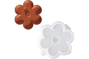 BOOWAN NICOLE Flower Shape Concrete Incense Holder Silicone Mold, Cement DIY Making Mould Tools Home Decoration