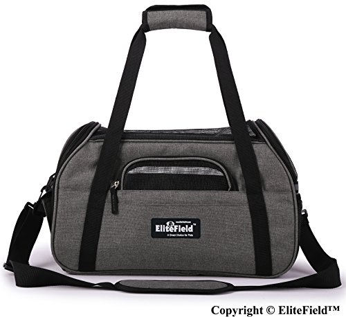 image for EliteField Soft Sided Pet Carrier (3 Year Warranty, Airline Approved),