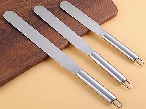 Icing Spatula Cake Spatula Butter Spatula Spreader Knifie Made from Stainless Steel Material (Silver 03, 14.7 Inches)