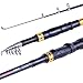 Sougayilang Telescopic Fishing Rod - 24 Ton Carbon Fiber Ultralight Fishing Pole with CNC Reel Seat, Portable Retractable Handle, Stainless Steel Guides for Bass Salmon Trout Fishing