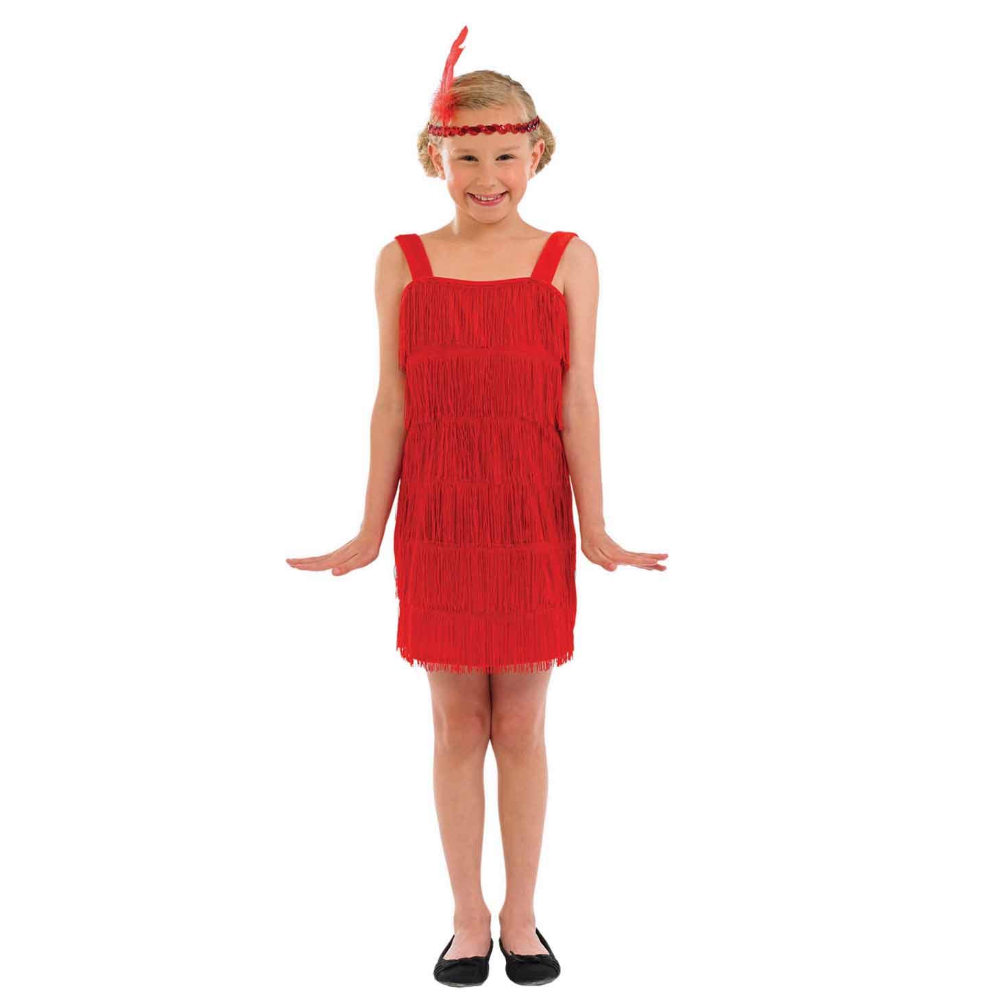 red flapper dress