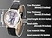 Top Plaza Black and White Sketch Elephant Dial Arabic Numerals Scale Rose Gold Case Leather Band Analog Quartz Wrist Watch-White