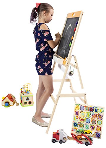 image for Playdreams Wooden Activity Cube and Bead Maze Bundle, Baby Activity Cu